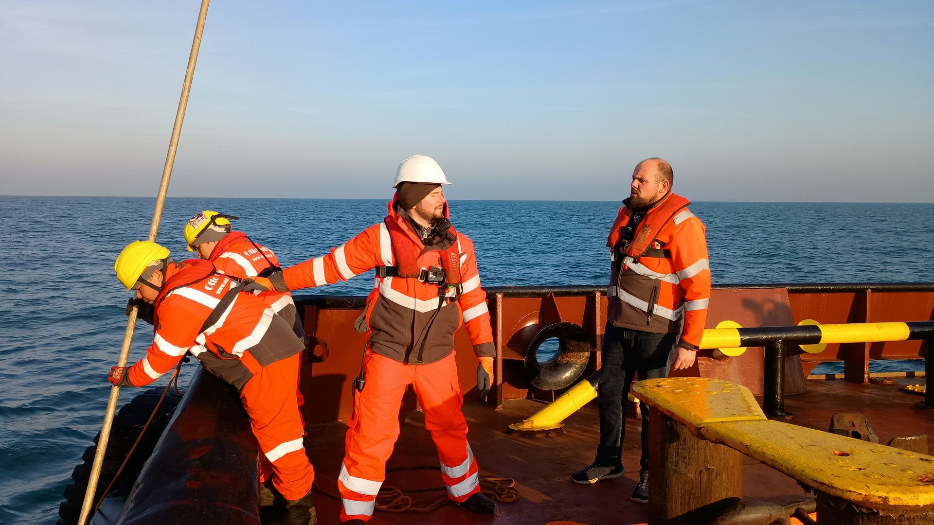 Thema u. a.: Ankerbergung in der Nordsee