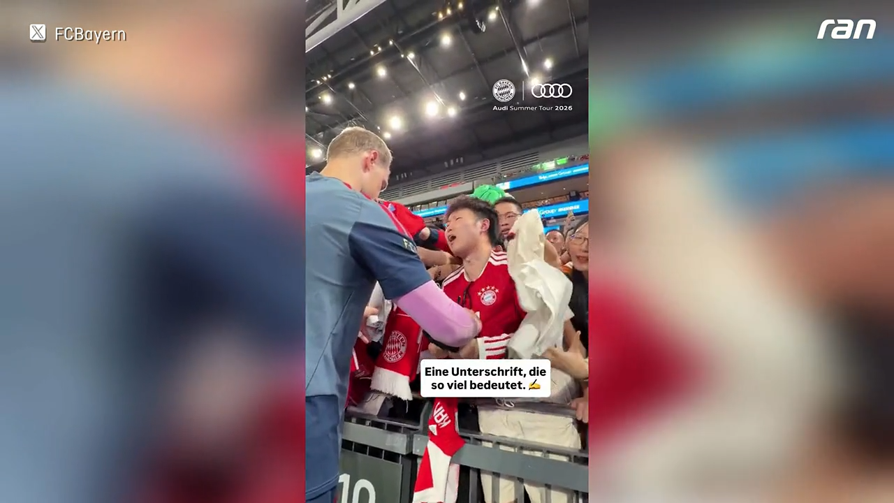 FC Bayern auf Asienreise - Tränen bei Autogramm-Jäger