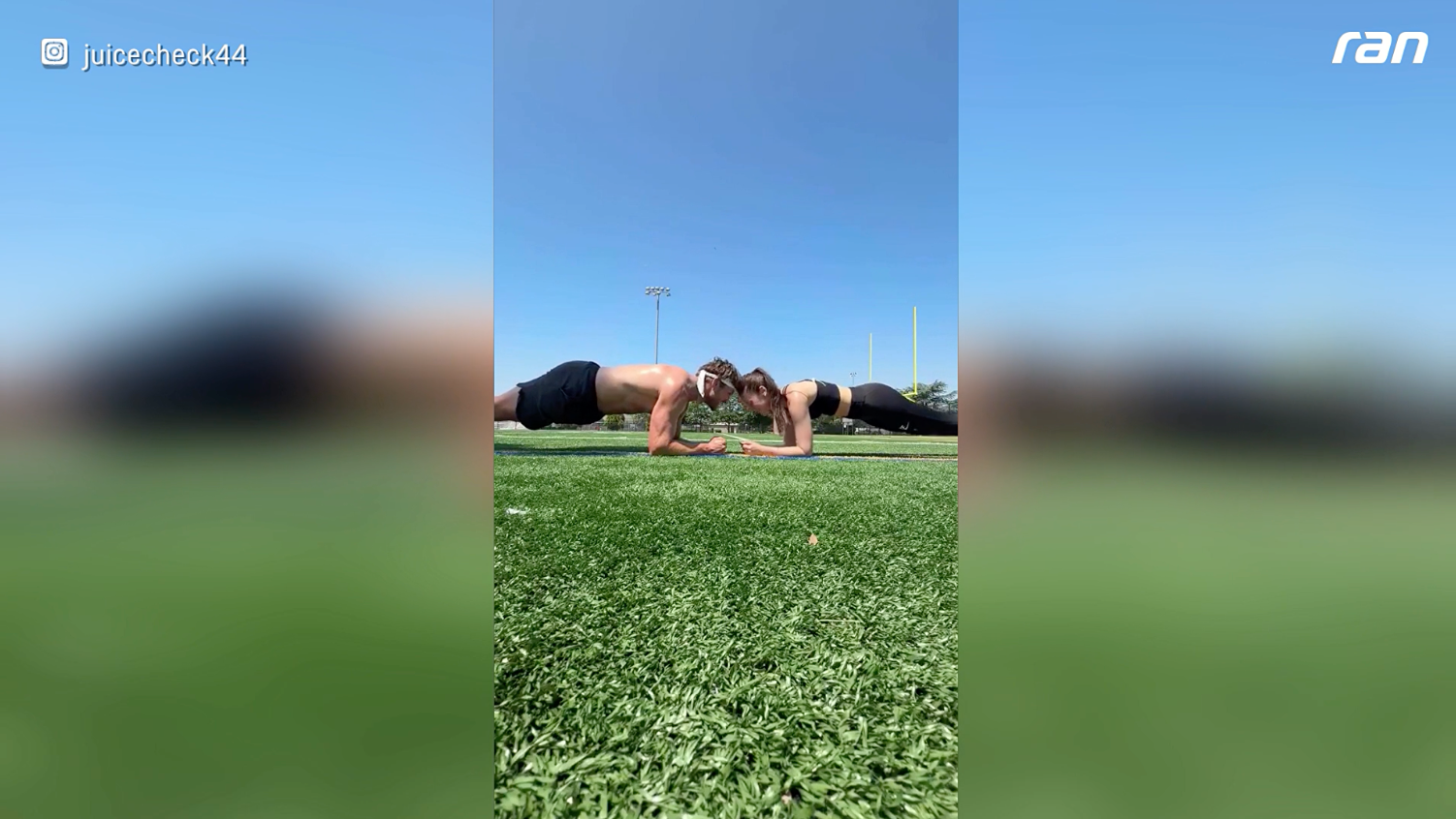NFL: Pärchen-Workout! 49ers-Star und Ehefrau im Training