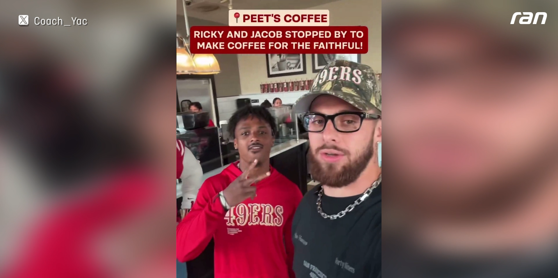NFL: Stars hautnah! 49ers-Spieler servieren im Café