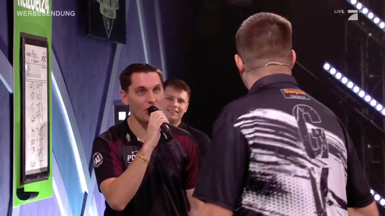 Promi-Darts-WM: 180-Drama! Gian van Veen schaut in die Röhre