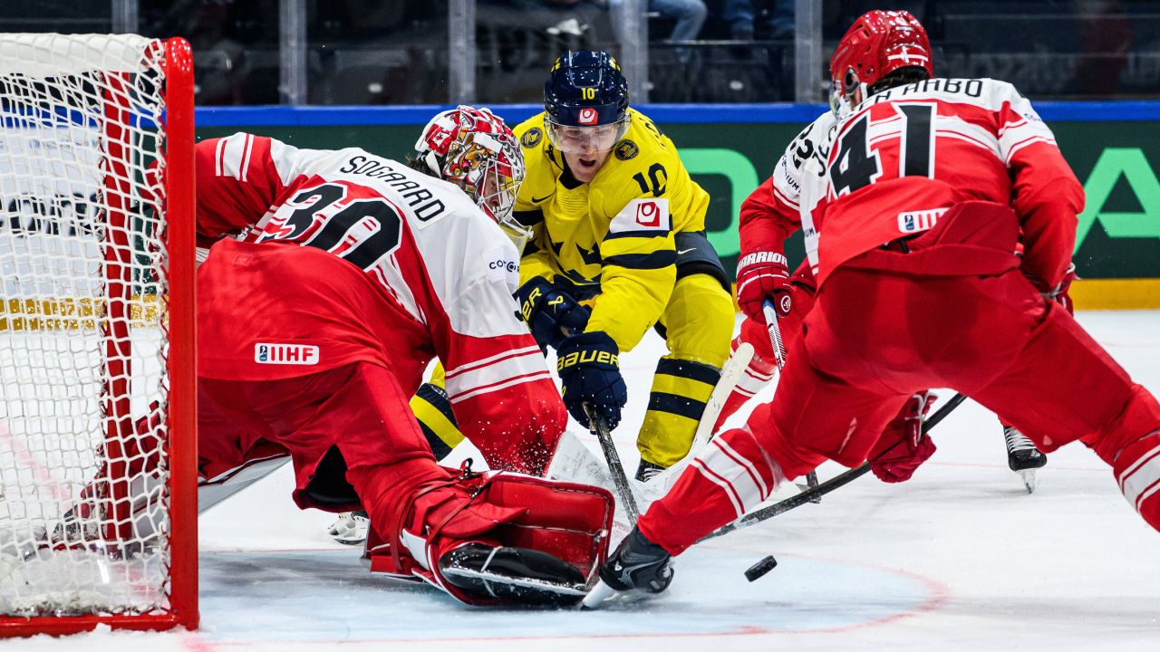 Eishockey-WM-Highlights: Schwedische Traumtor-Show gegen Dänemark
