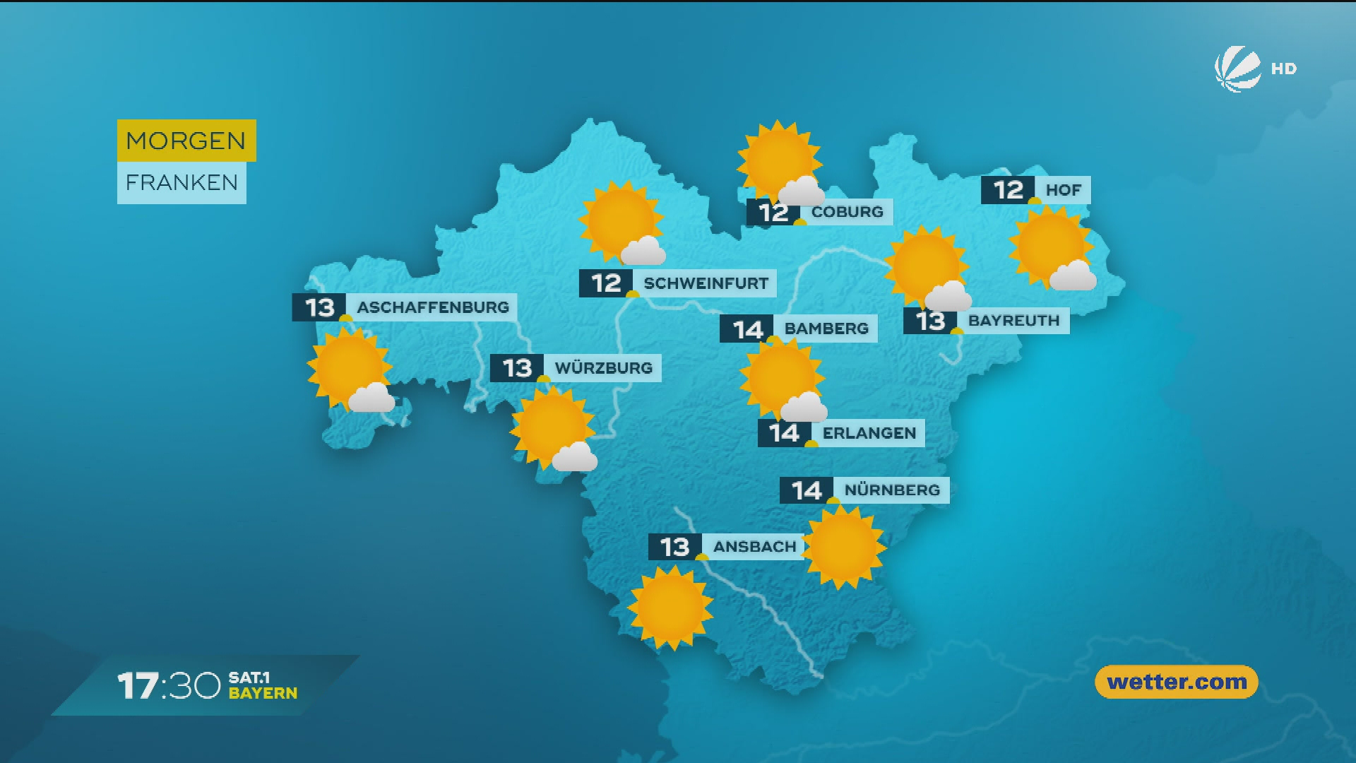Das Bayern-Wetter vom 30.10.2025: Sonne bei milden Temperaturen
