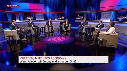 Pro und Contra  Pro & Contra - PULS 4 News-Talk - 2021 - rechtefrei Folge 1: Pro und Contra: Wann kriegen wir Corona endlich in den Griff?