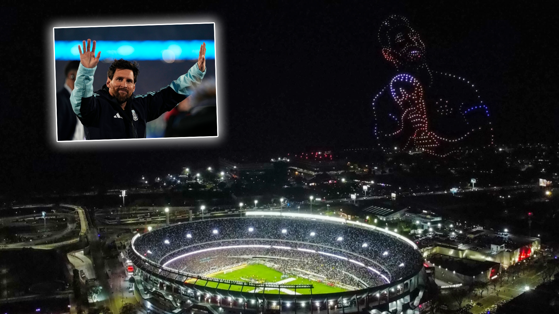 Spektakuläre Drohnen-Show: Argentinien verabschiedet Lionel Messi