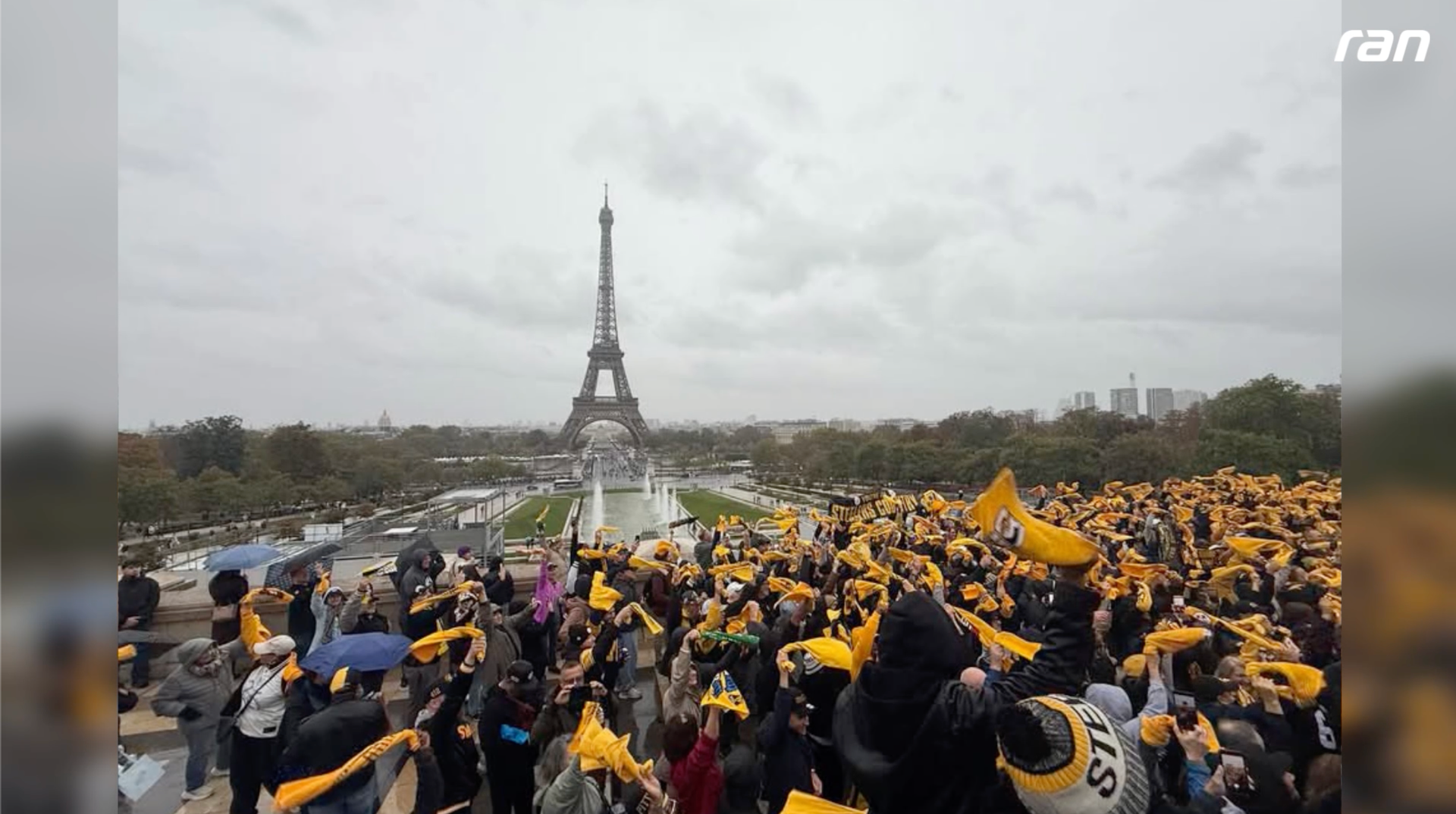 NFL: "Terrible Towels" - Steelers-Fans feiern vor dem Eiffelturm
