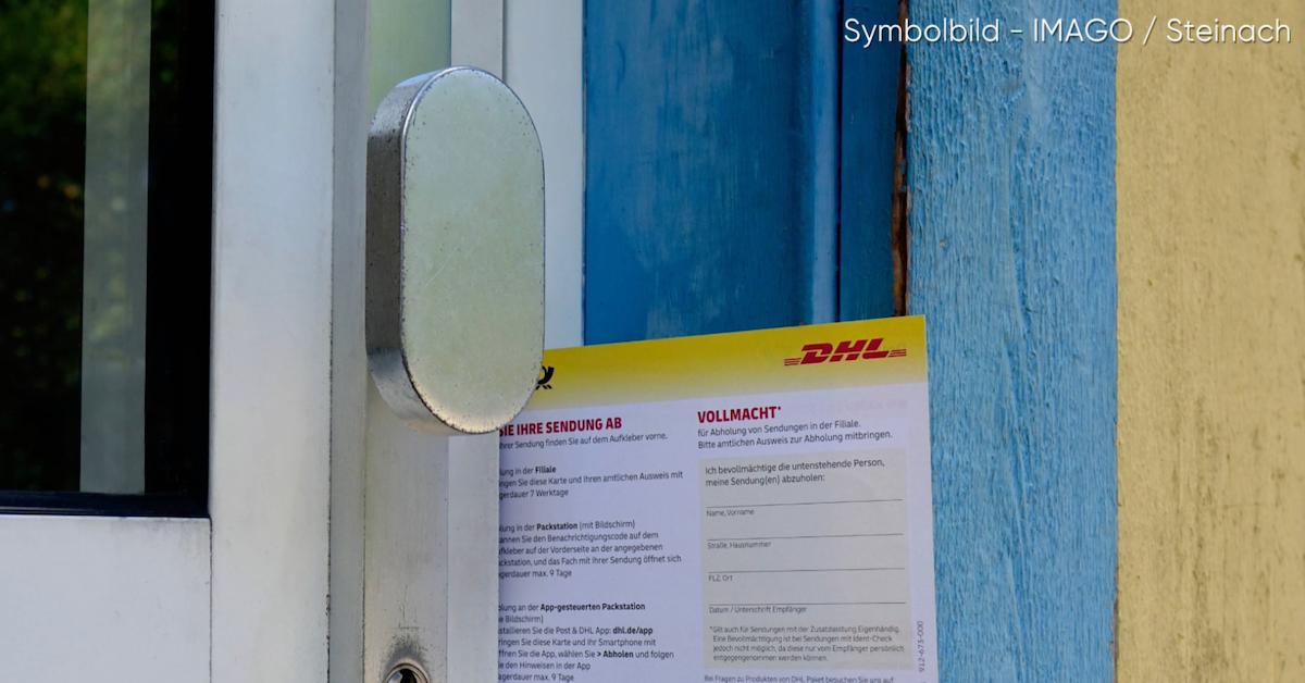 Vorsicht Betrug: Dieser DHL Zettel ist keine Zustellinfo