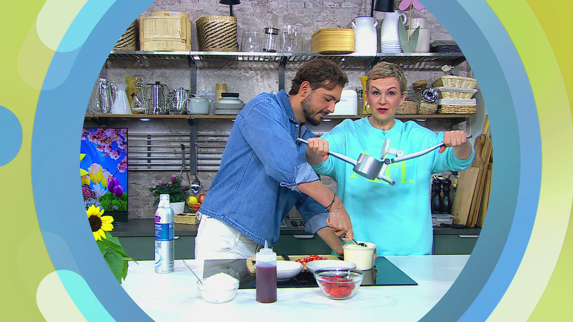 Spaghettieis zu den Eisheiligen mit Chris und Karen