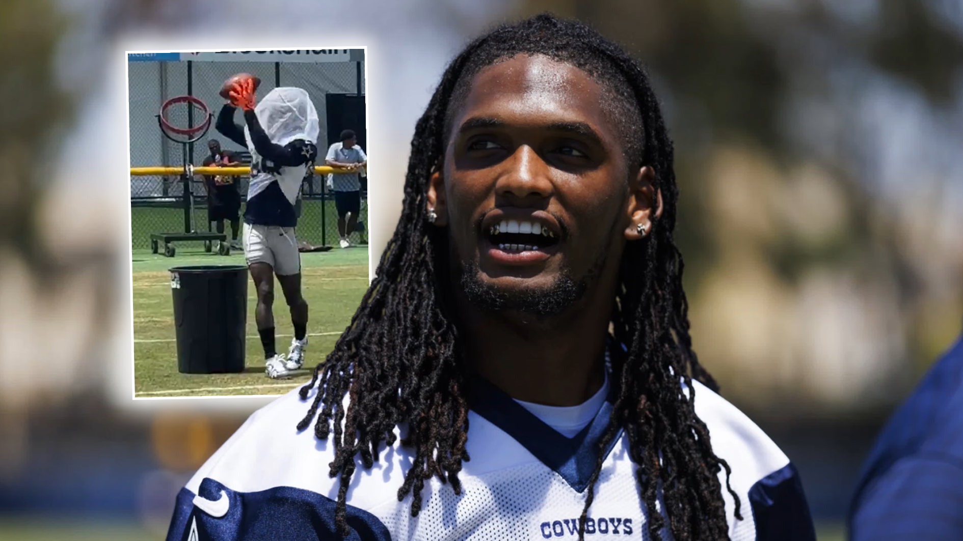 NFL: Cowboys-Star trainiert mit Netz über dem Kopf - was steckt dahinter?