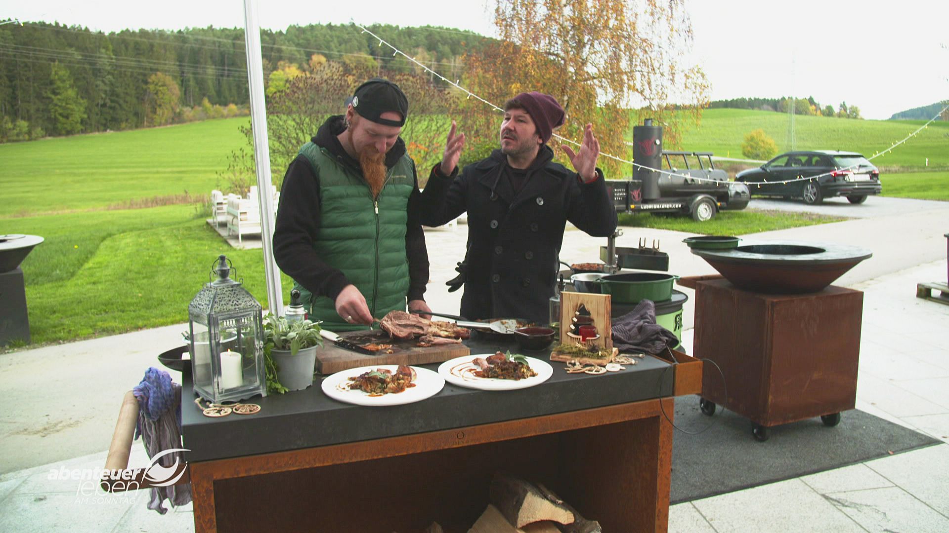 Outdoor-Grillen an Weihnachten