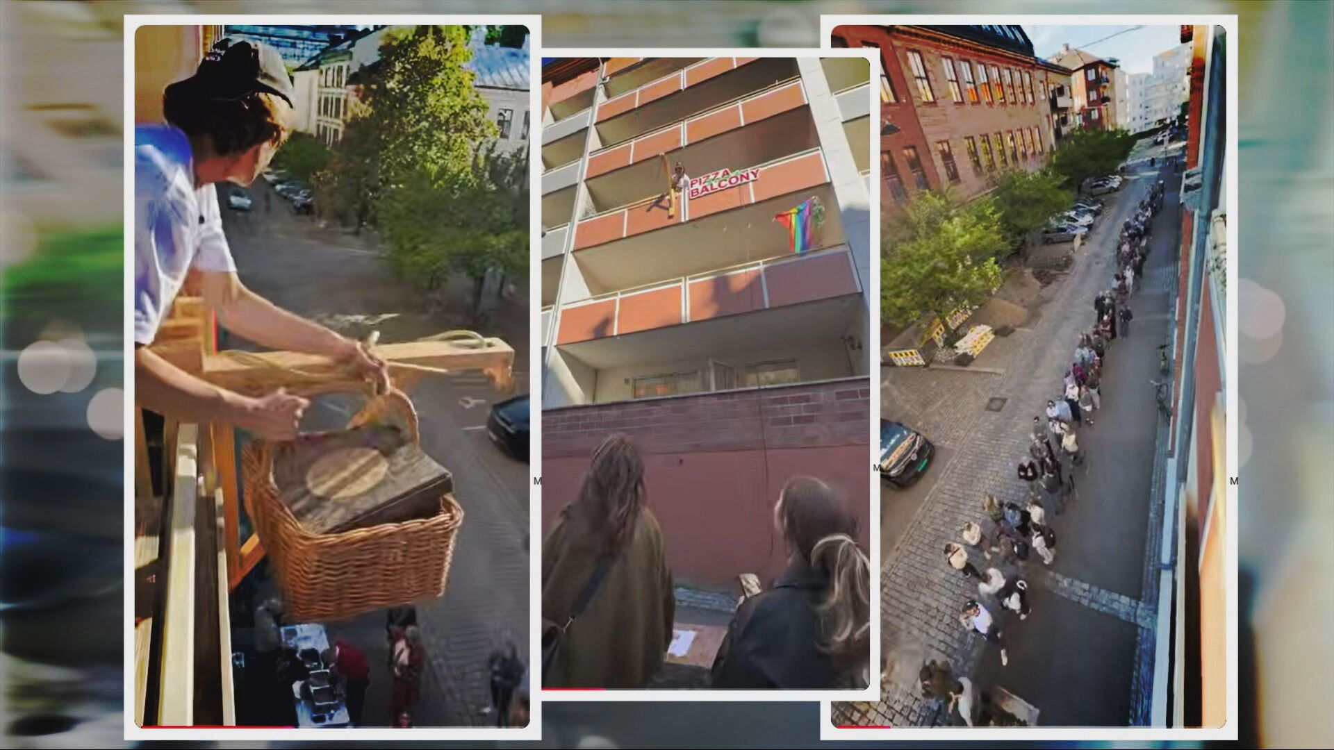 Ein Ofen, ein Seil und ein Korb: Oslos Food-Trend "Pizza From a Balcony"