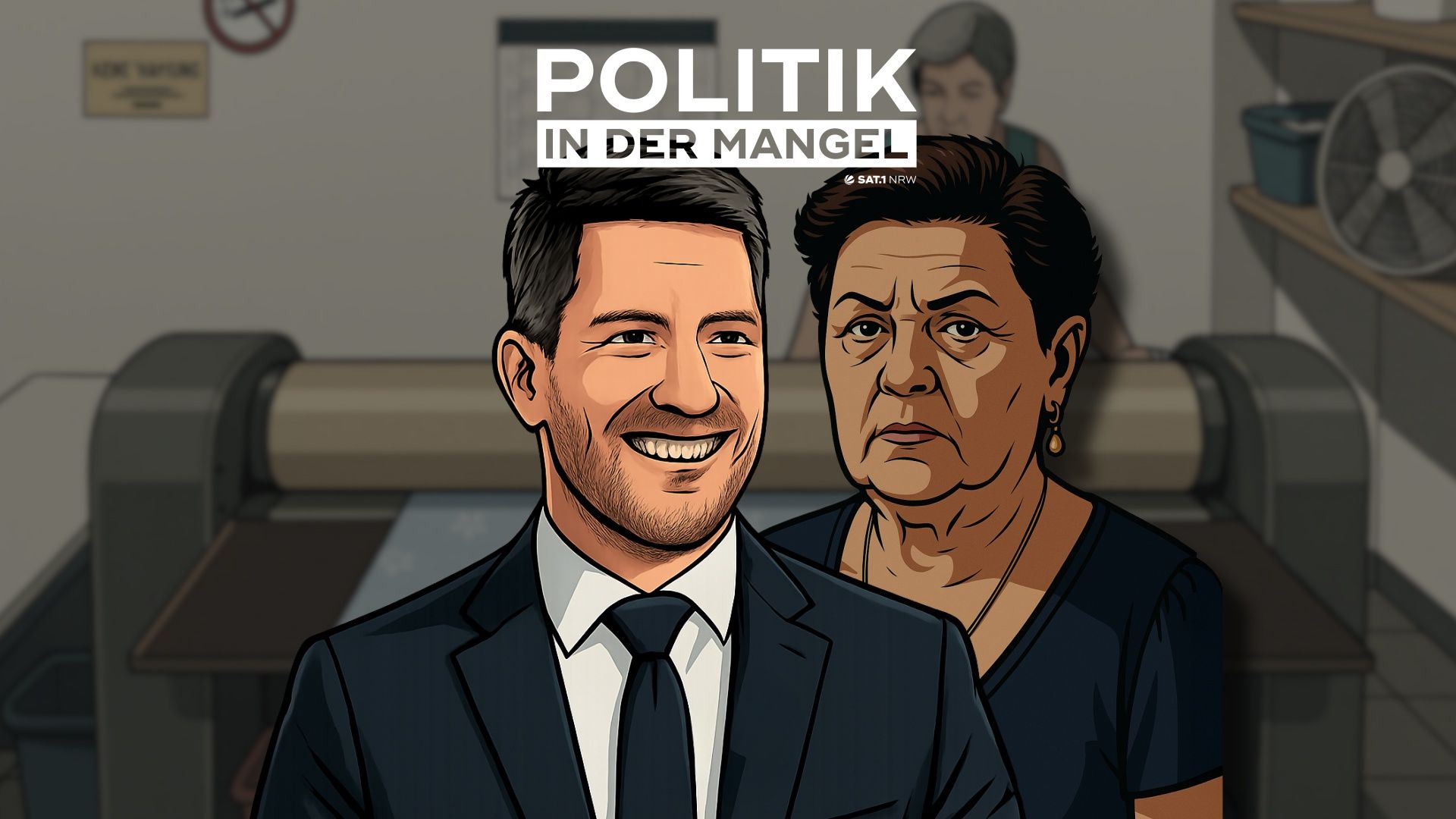 Keine Schonwäsche für die AfD: Martin Vincentz (Parteivorsitzender NRW) vs. Wäschereifrau Silvia Bouradaa