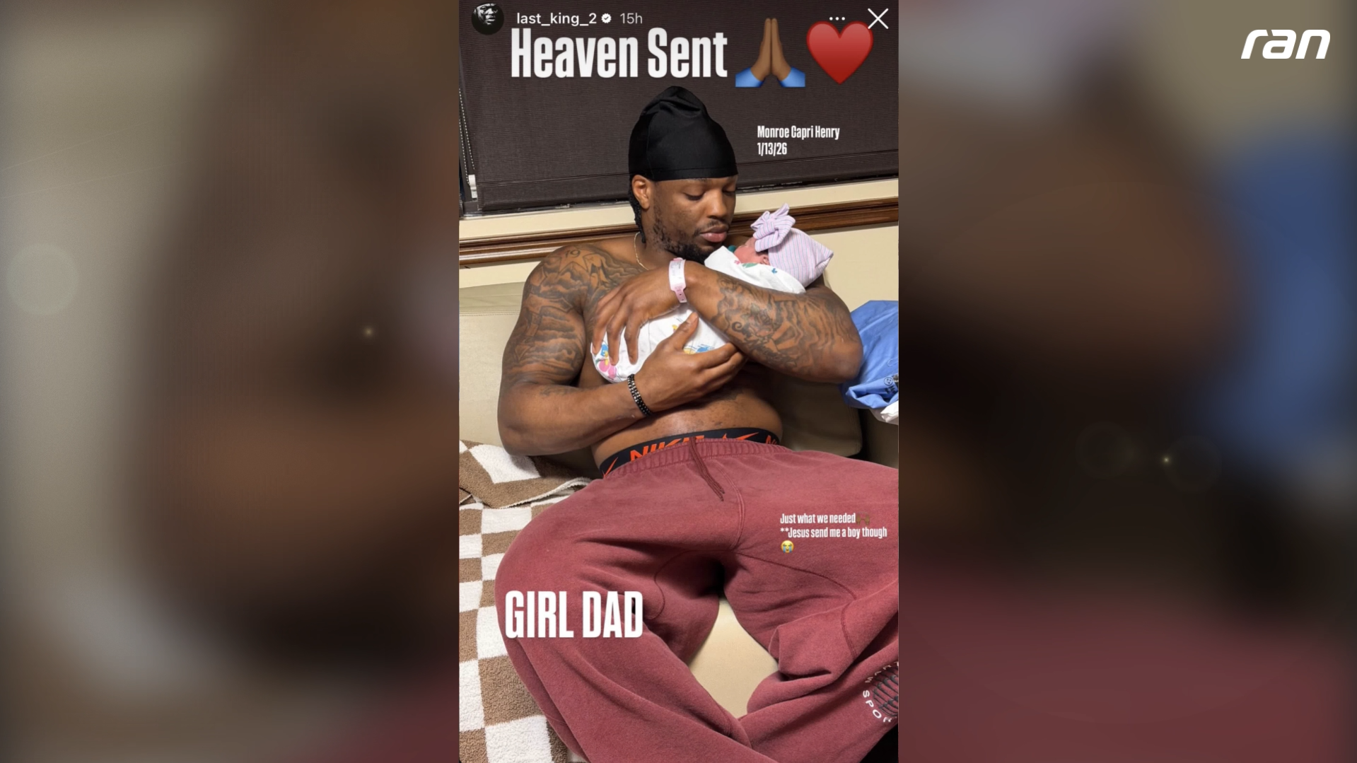 NFL: Derrick Henry im Babyglück
