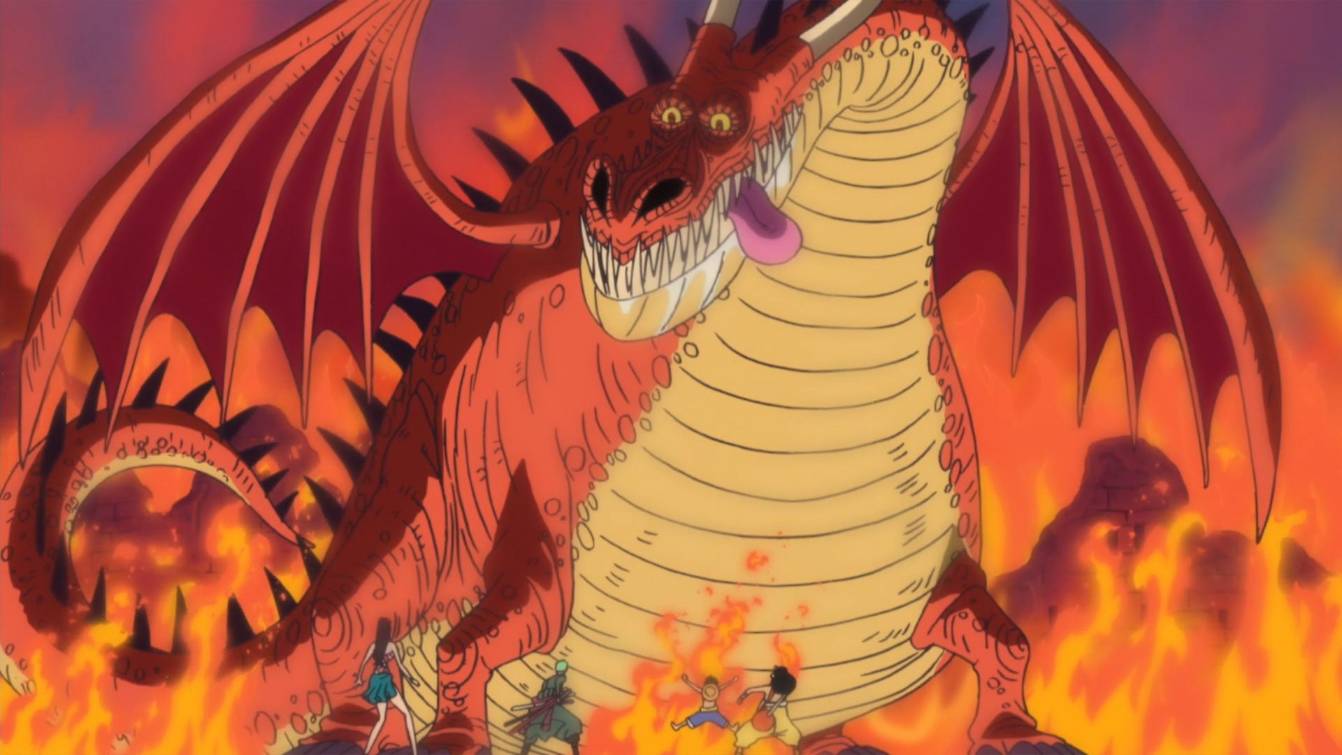 Ein rasanter Kampf! - Ruffy gegen den Riesendrachen!