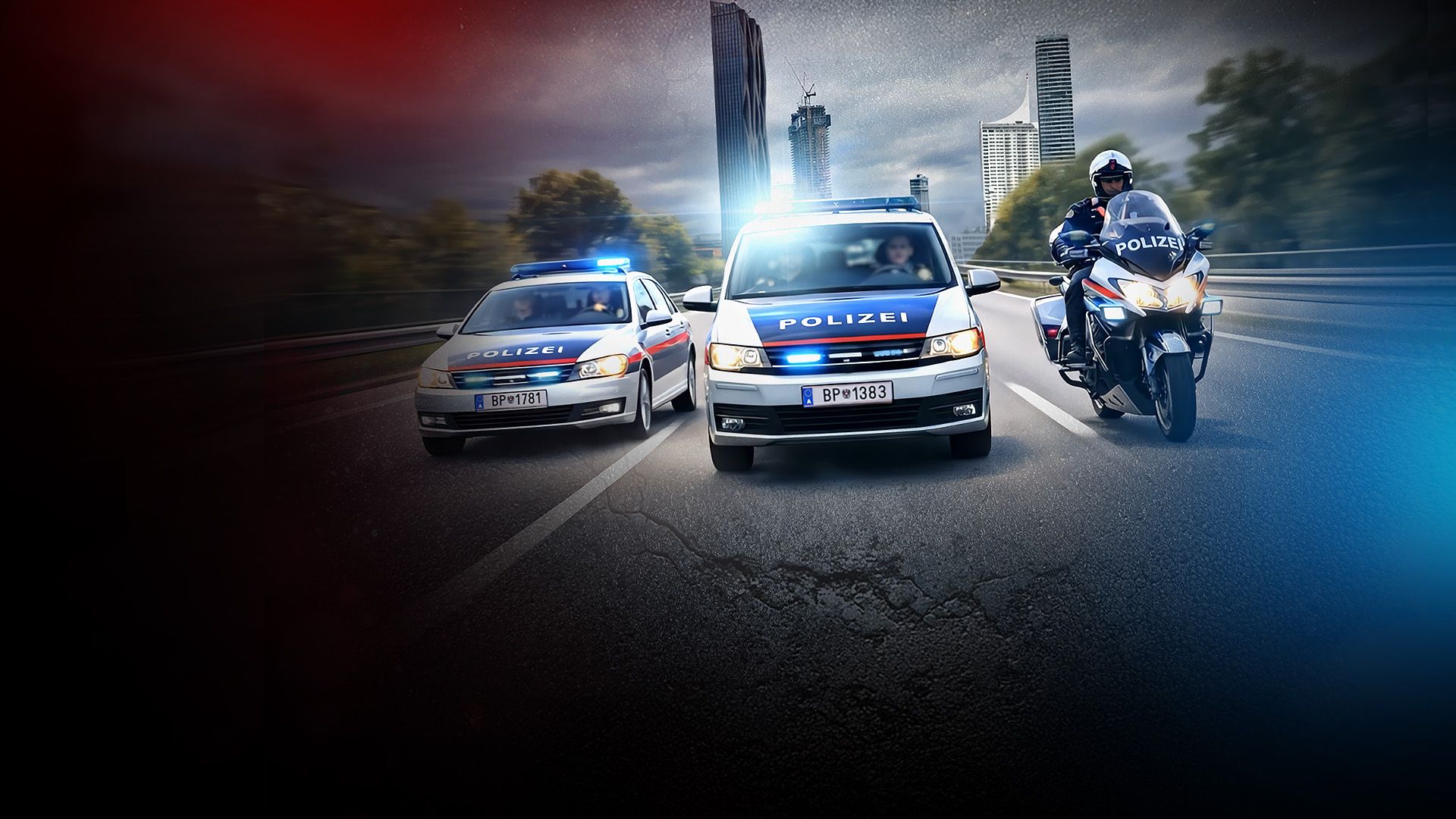 Polizei im Einsatz - Tatort Straße