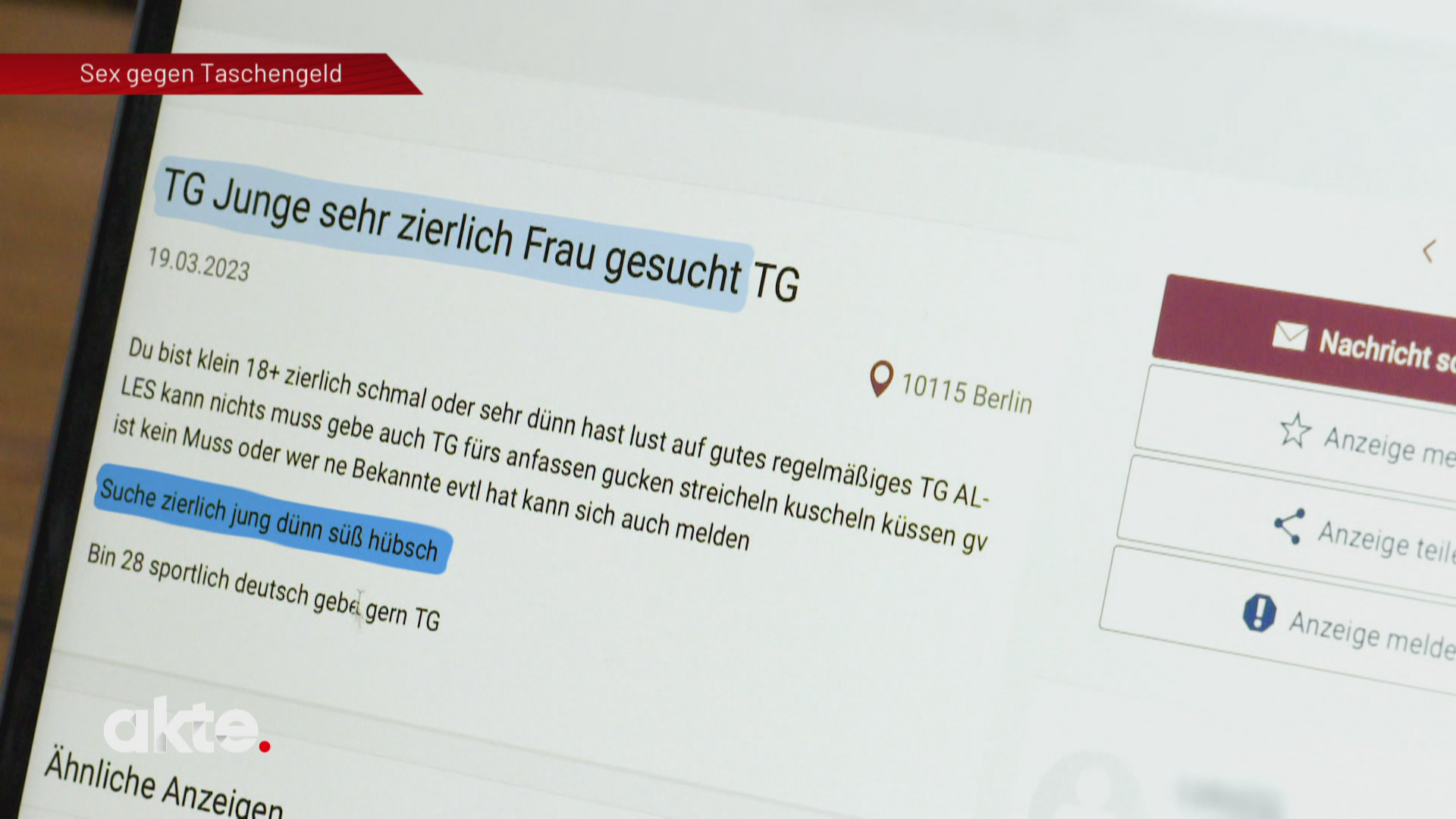 Taschengeld-Treffen: Wenn sich das eigene Kind an einen älteren Mann verkauft