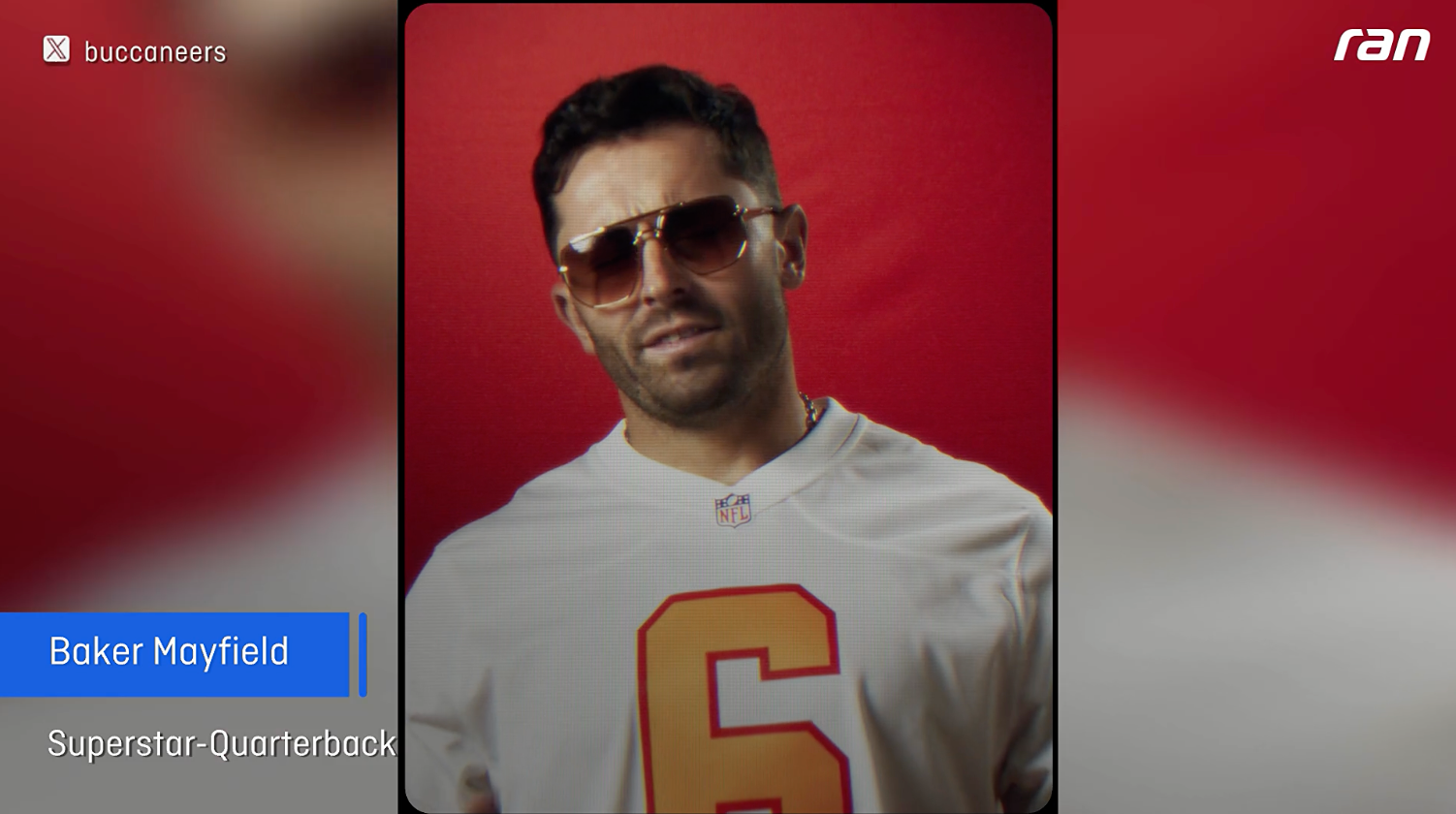 NFL: Aura Level 9000! Baker Mayfield stellt Bucs-Trikot vor