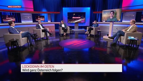 Pro und Contra  Pro & Contra - PULS 4 News-Talk - 2021 - rechtefrei Folge 13: Pro und Contra: Explodierende Infektionszahlen - Kommt jetzt ein österreichweiter Lockdown?