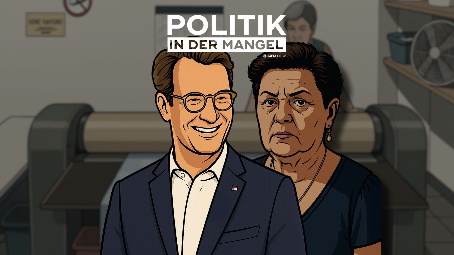 Der Ministerpräsident in der Mangel: Hendrik Wüst (CDU) vs. Wäschereifrau Silvia Bouradaa