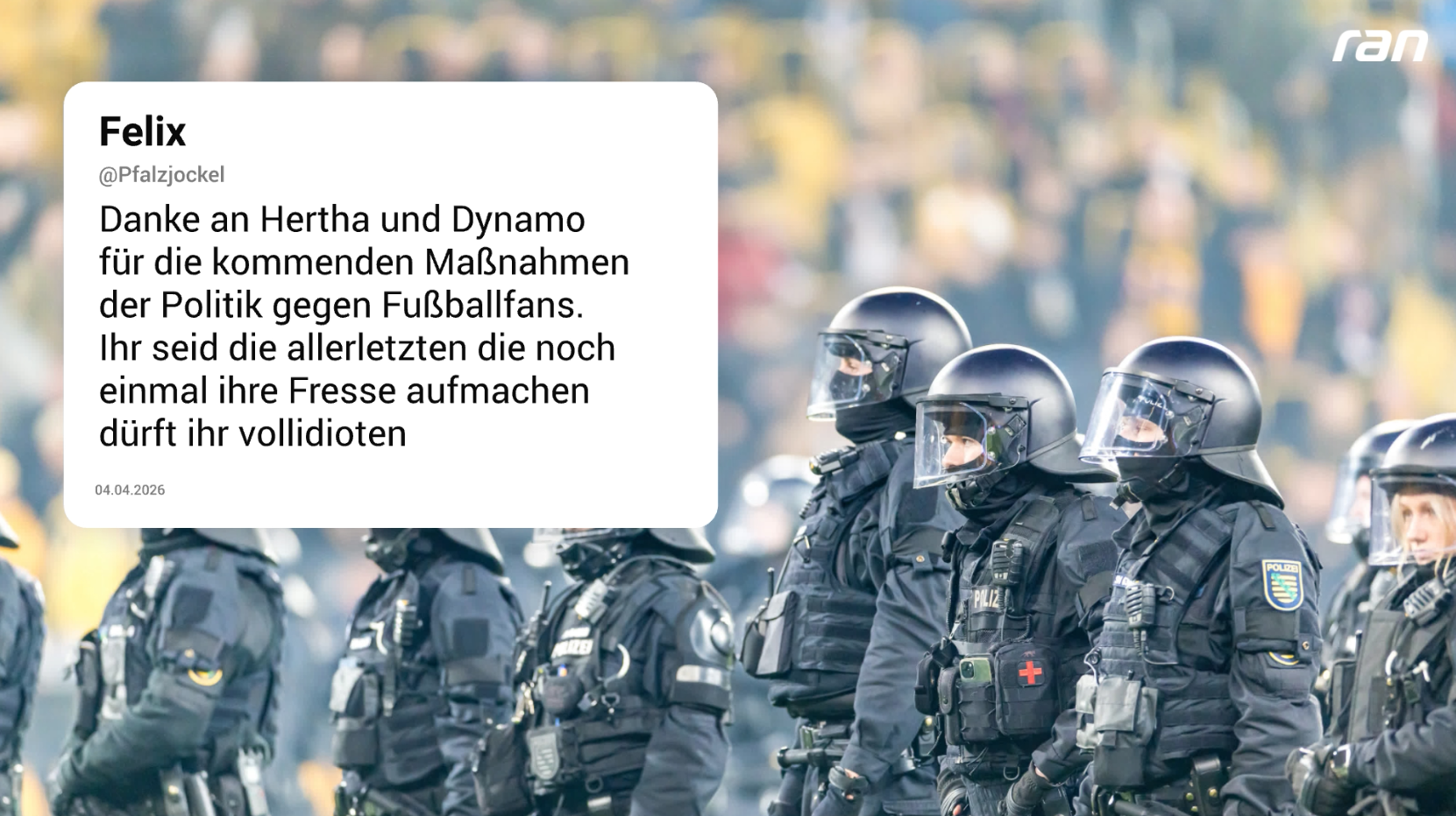 Dynamo vs. Hertha: "Vollidioten!" Fans fordern Punktabzug