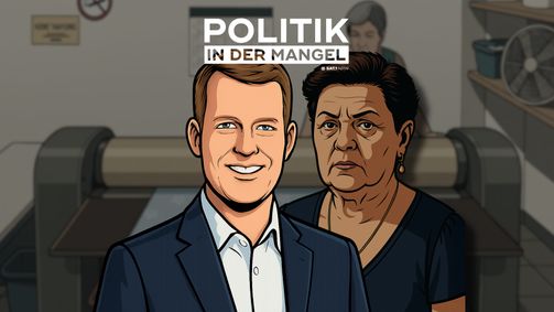 Sat.1 NRW - Politik in der Mangel Sat.1 NRW - Politik in der Mangel - Staffel 2025 Folge 2: FDP: Frisch gestärkt oder platt gebügelt? Henning Höne (Parteivorsitzender NRW) vs. Wäschereifrau Silvia Bouradaa