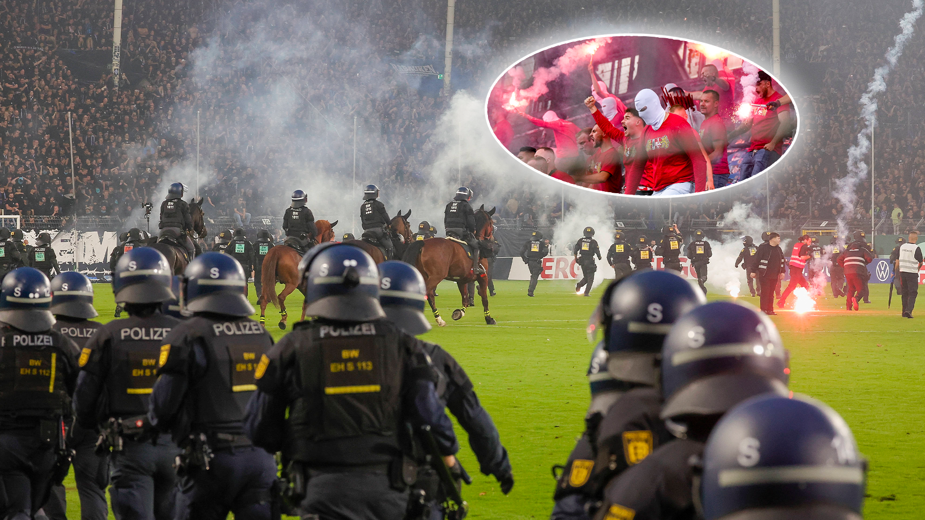 Pokal-Derby in Mannheim eskaliert: Diese Bilder sorgen für Entsetzen
