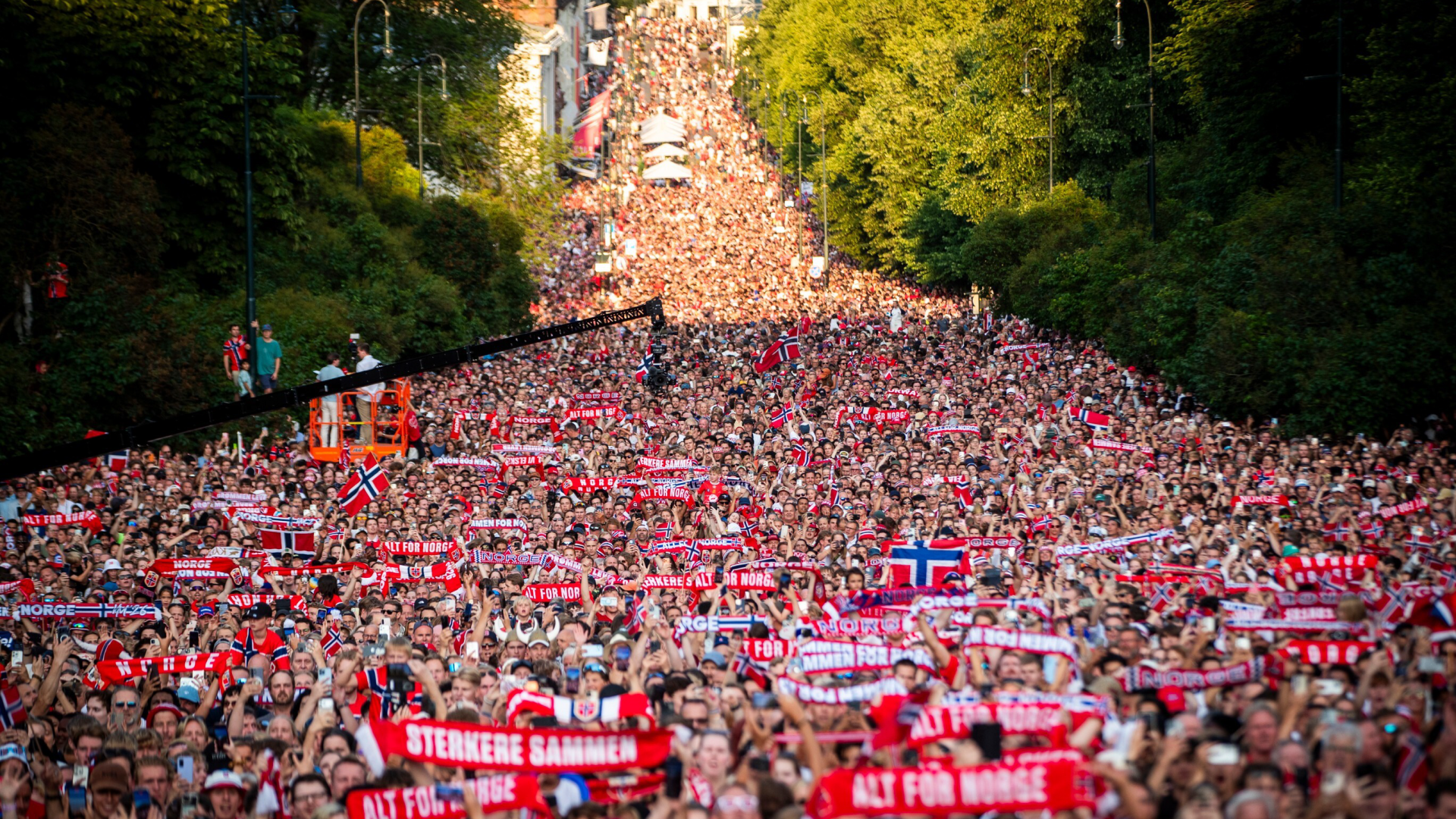 Norwegens Fußballer in Oslo gefeiert