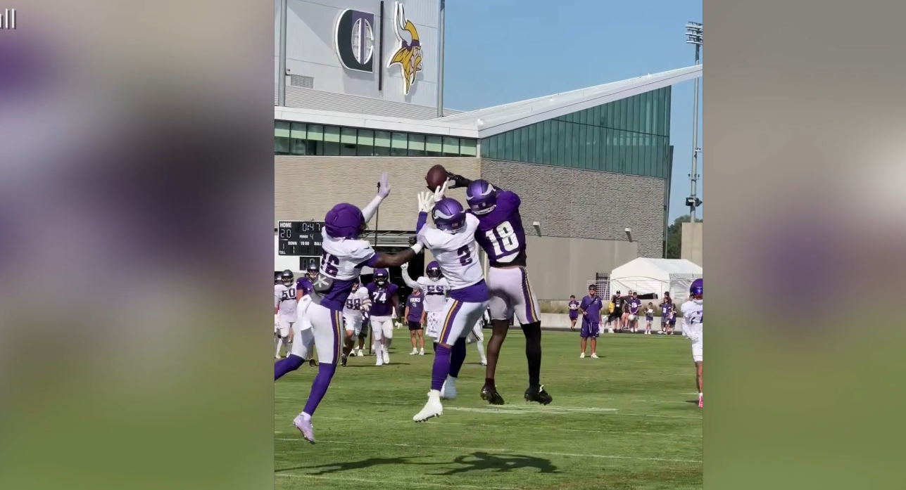 NFL: Jefferson catcht zwei Gegnern den Ball weg