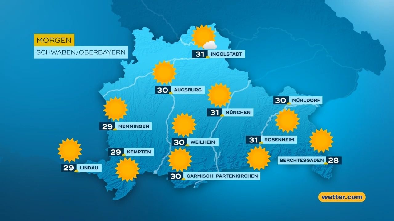 Das Bayern-Wetter vom 03.09.2026: Erneut Hitze in Bayern?