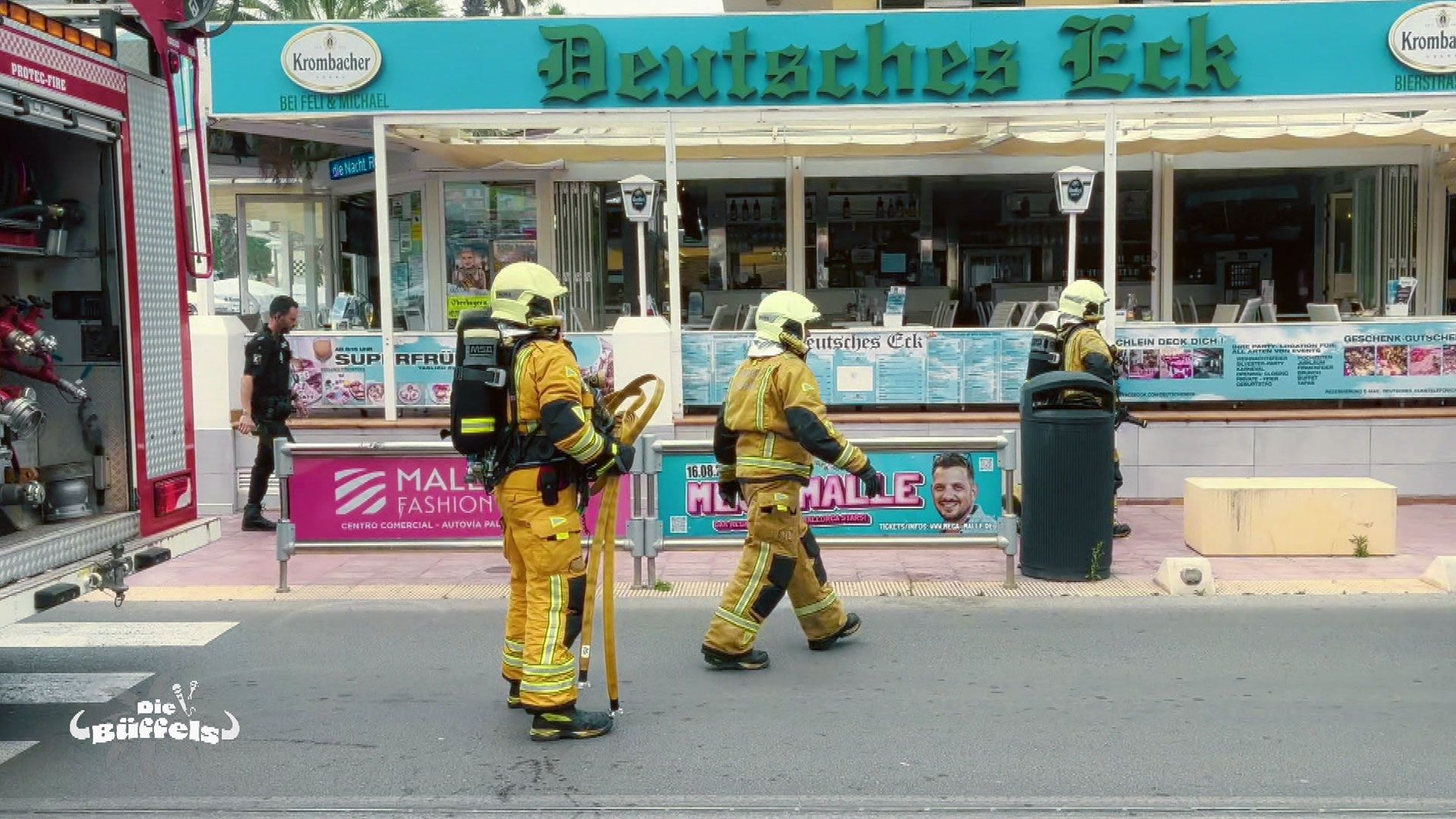 Brand im "Deutschen Eck": Lorenz' Barpläne auf Eis, aber alle in Sicherheit
