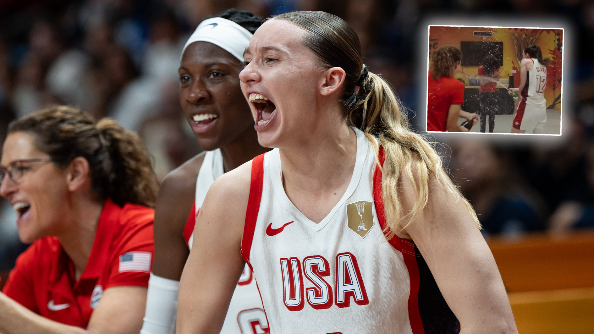 Basketball-WM: Kabinenparty mit Sektdusche! So feiert Team USA den Titel