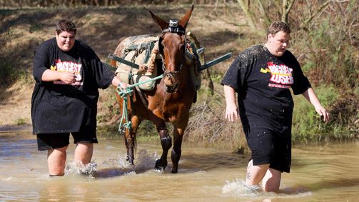 The Biggest Loser Staffel 3 Folge 4: Angst vor störrischen Tieren? - Die Muli-Challenge