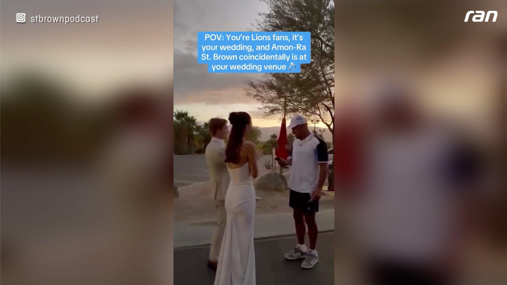 NFL: Amon-Ra mit dicker Überraschung für Hochzeitspaar