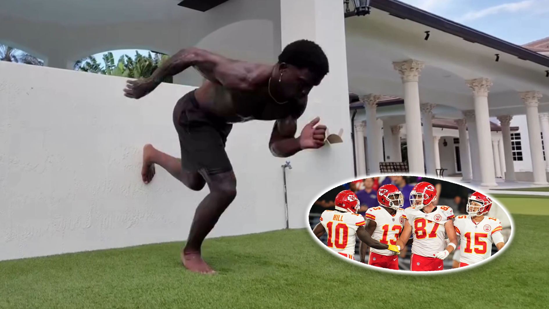 NFL: Tyreek Hill sprintet wieder - Mahomes und Kelce reagieren