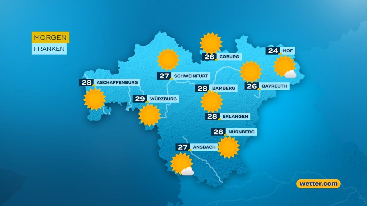 Das Bayern-Wetter vom 06.08.2026: Regen und schwere Gewitter