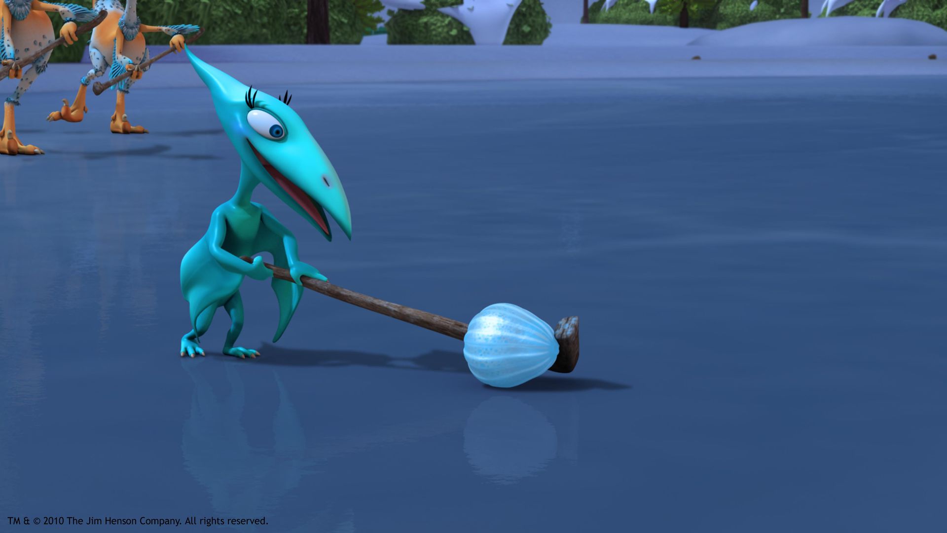 Dinos im Schnee / Der geschmückte Baum