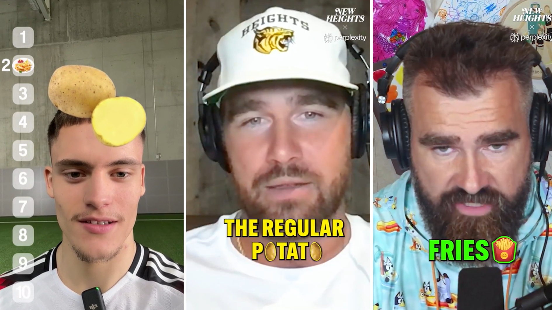 NFL: Wie Wirtz! Kelce-Brüder ranken Kartoffel-Gerichte