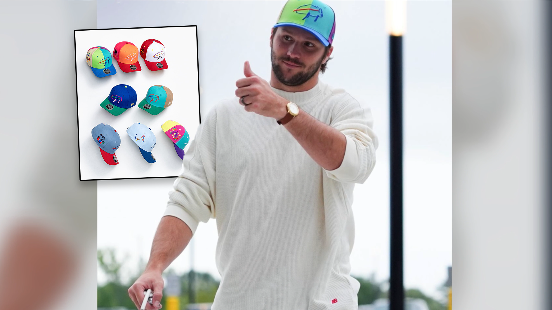 NFL: Bewegende Aktion! Josh Allen trägt ganz besondere Cap
