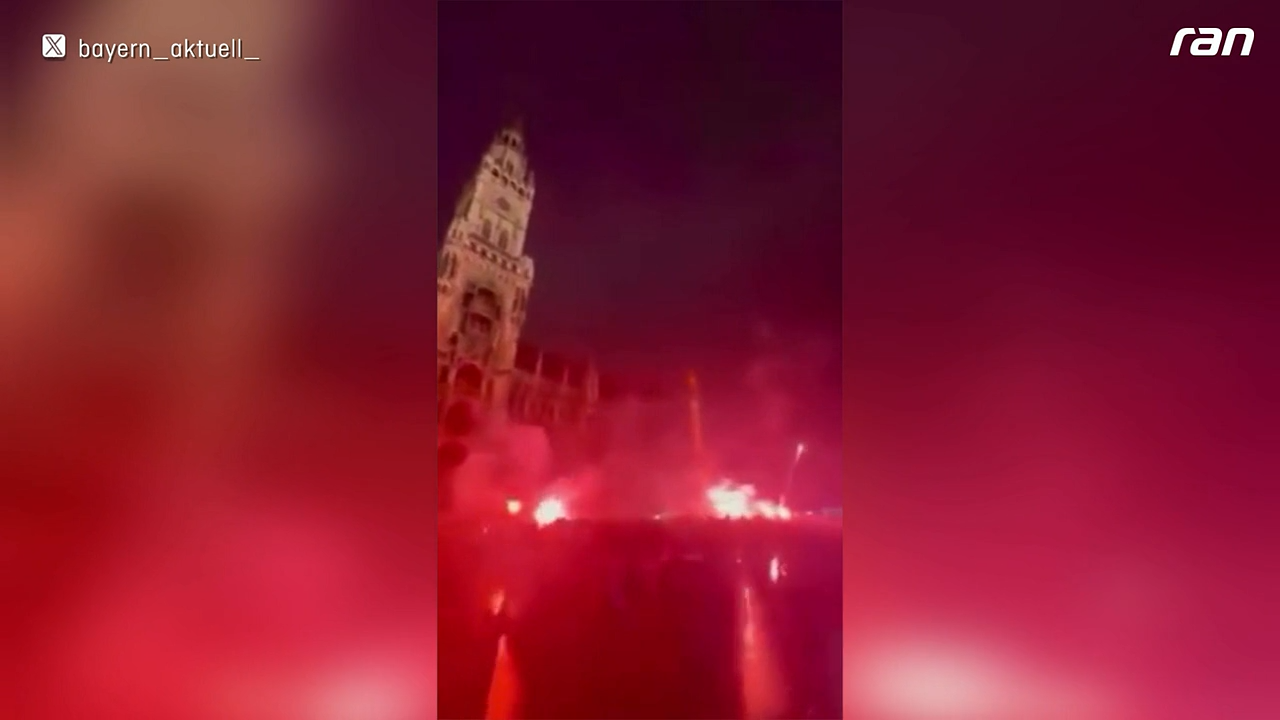 München in Derbystimmung! Bayern-Fans verwandeln Stadt in rotes Fackelmeer