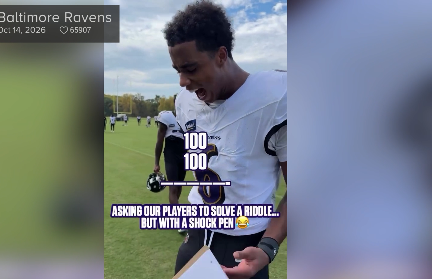 Baltimore Ravens: Spieler mit elektrischen Stift gepranked