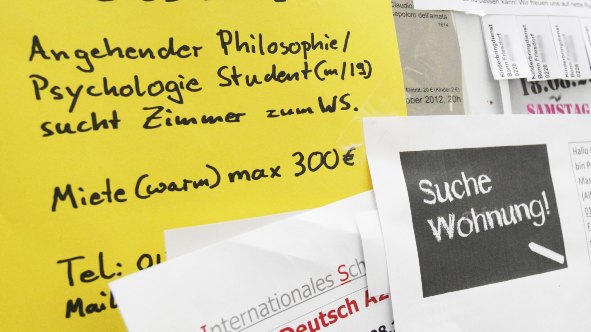 Zu wenig Wohnraum für Studierende