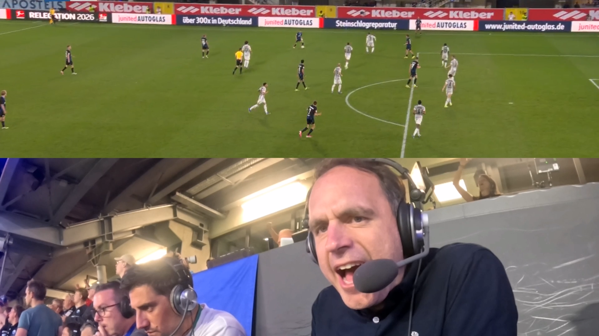Relegation: SC Paderborns Aufstiegstreffer - Kommentatoren-Cam