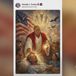 Trump in Kritik wegen KI-Jesus-Bild