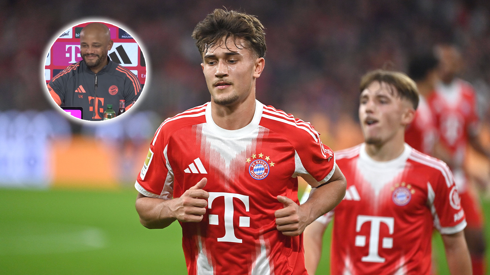 FC Bayern: Karl und Bischof im Höhenflug - Darüber muss Kompany lachen