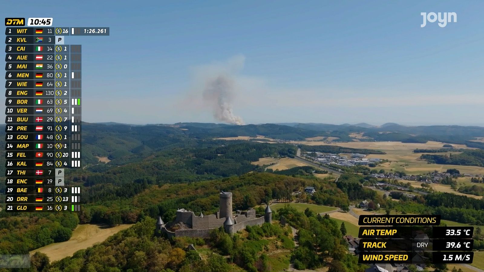 DTM: "Bilder, die wir nicht sehen wollen" - Waldbrand in Streckennähe
