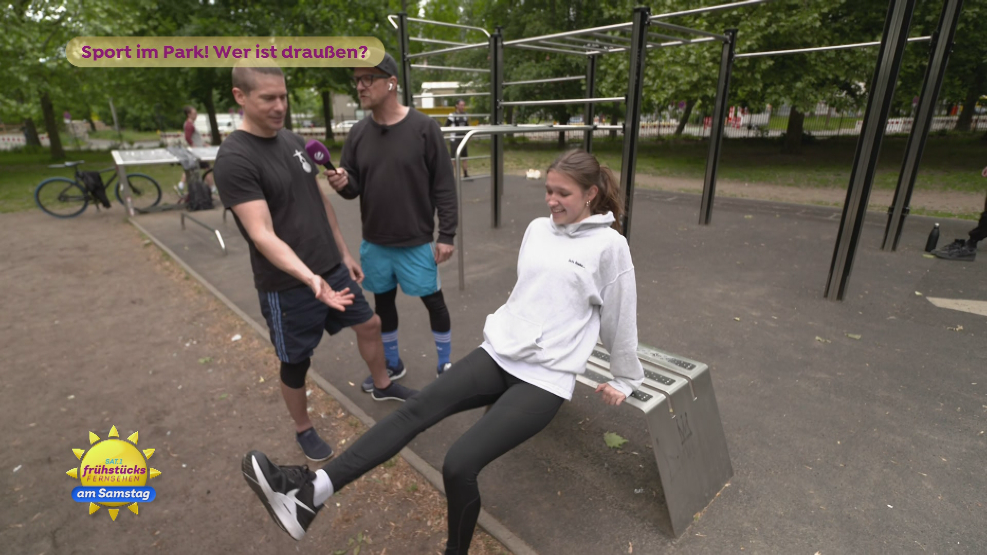 Sport im Park! Wer ist draußen?