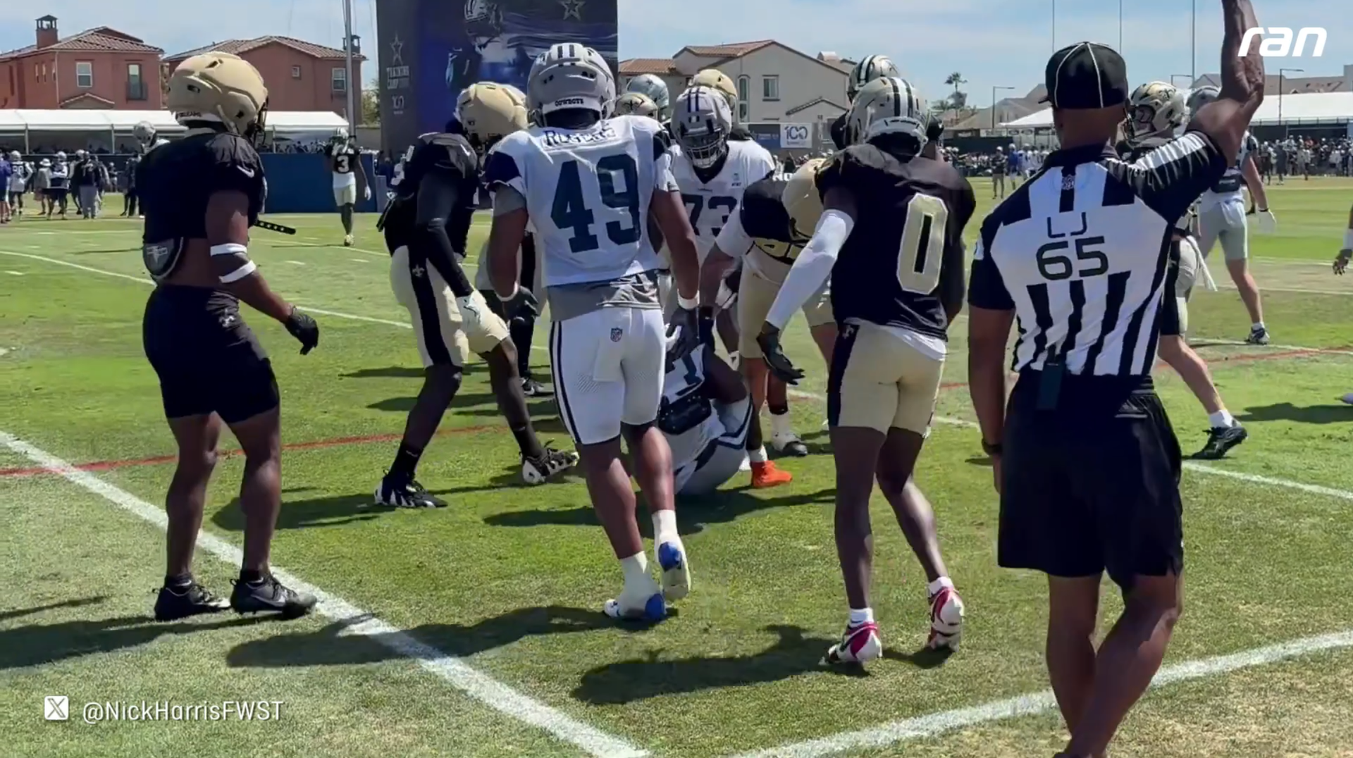 Zehn (!) Schlägereien: Training von Cowboys und Saints eskaliert