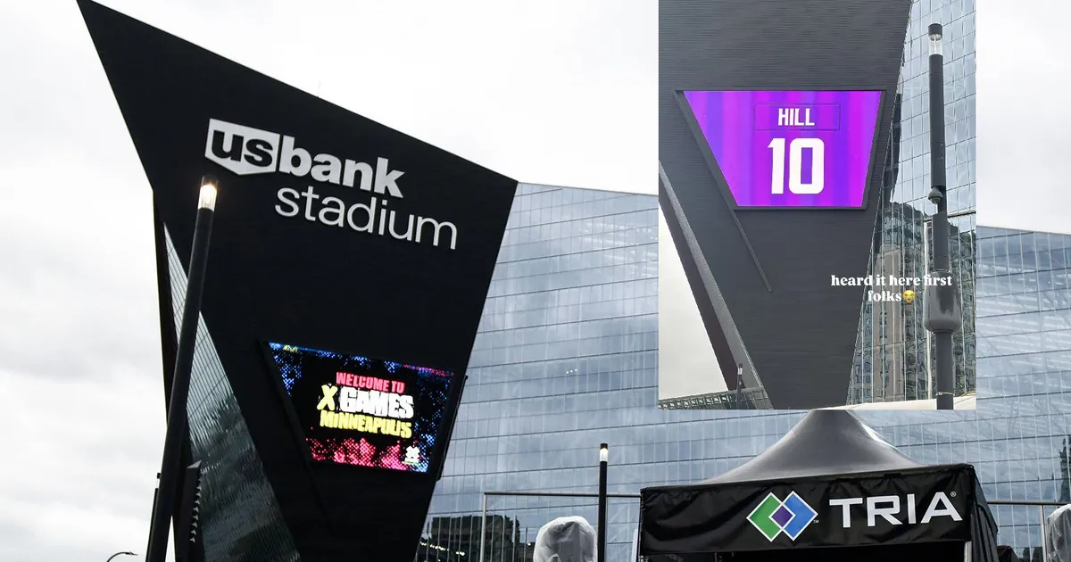 Minnesota Vikings stadium display triggers Tyreek Hill rumor