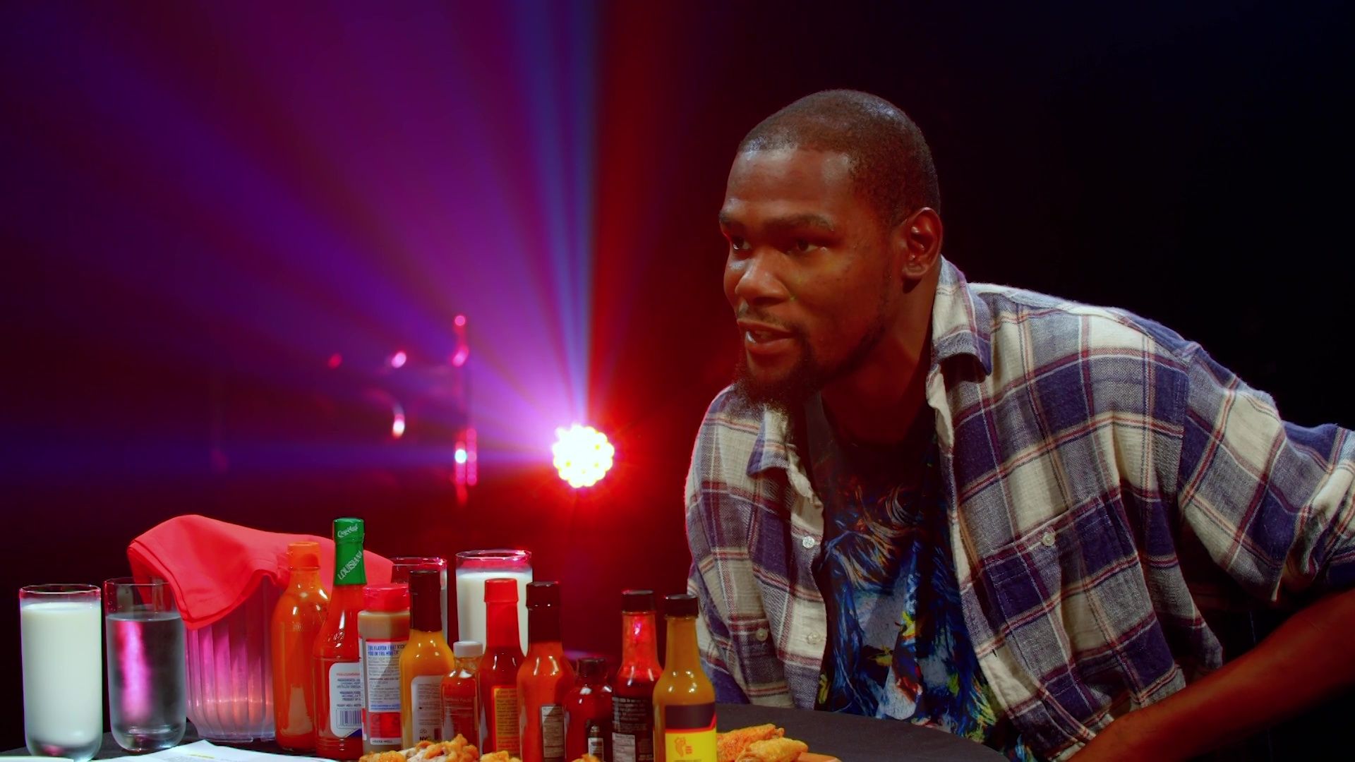 Kevin Durant Sweats It Out Over Spicy Wings