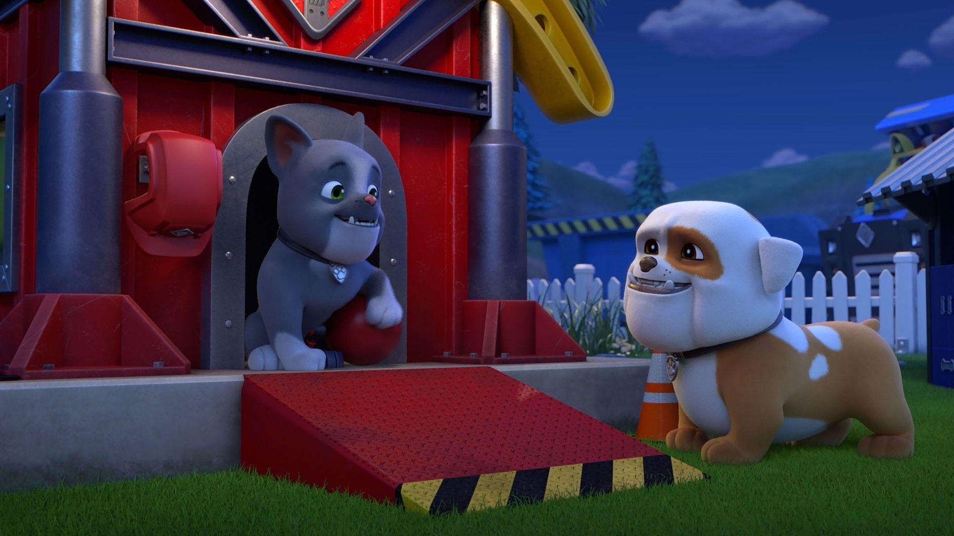 Die Crew baut ein Schlummer-Bett für Charger / Die Crew baut einen Super-Sause-Eichhörnchen-Parcours